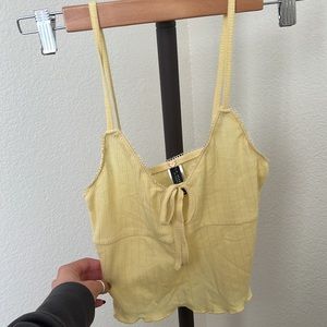Yellow PacSun Tank Top with bow detail